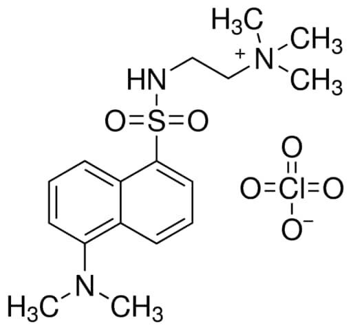 (Dansylaminoethyl)­tri­methyl­ammonium perchlorate