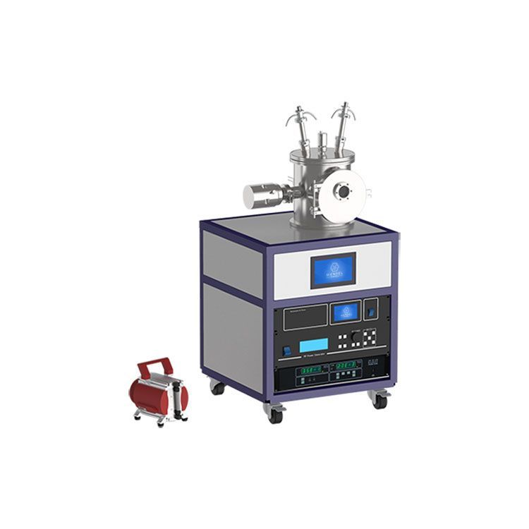 Small double sputter source magnetron sputtering coater