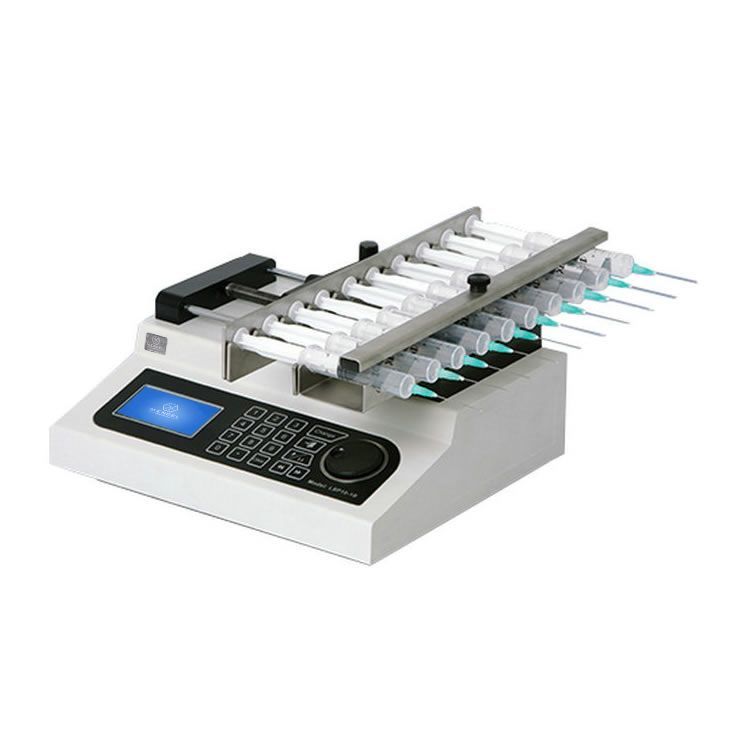 High precision 10-channel micro laboratory syringe pump